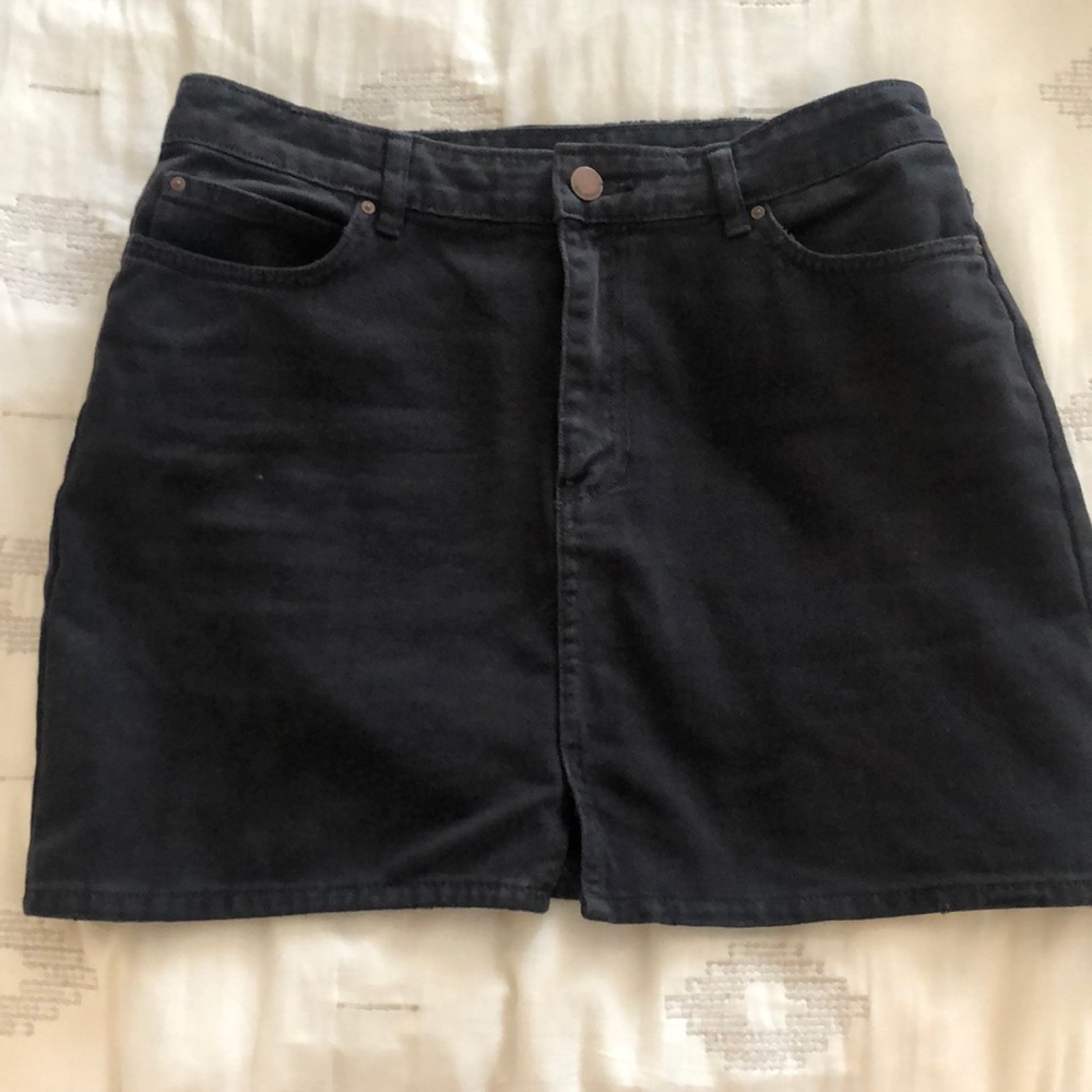 Billabong Denim Mini Skirt Washed Black Sz 30